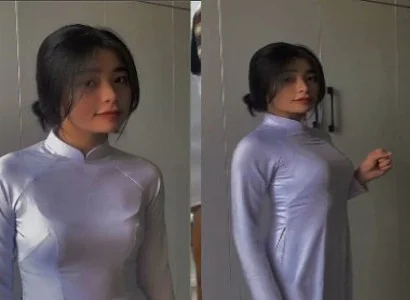 Mông tròn áo dài phê cực độ